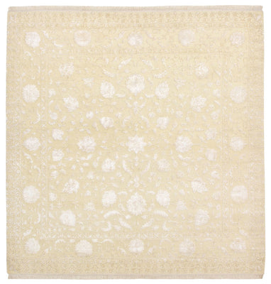 Orientalsk tæppe firkantet  - 255 x 250 cm - lys beige