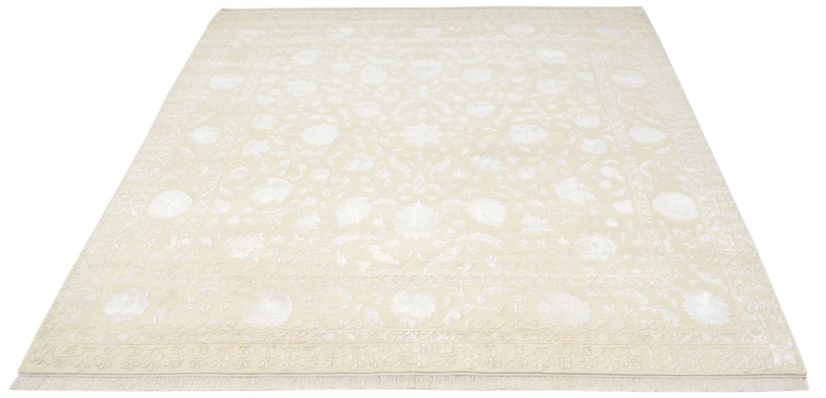 Orientalsk tæppe firkantet  - 255 x 250 cm - lys beige
