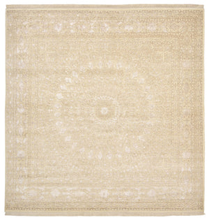 Orientalsk tæppe firkantet  - 304 x 301 cm - mørk beige