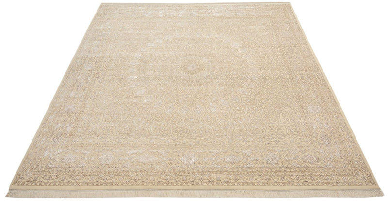 Orientalsk tæppe firkantet  - 304 x 301 cm - mørk beige