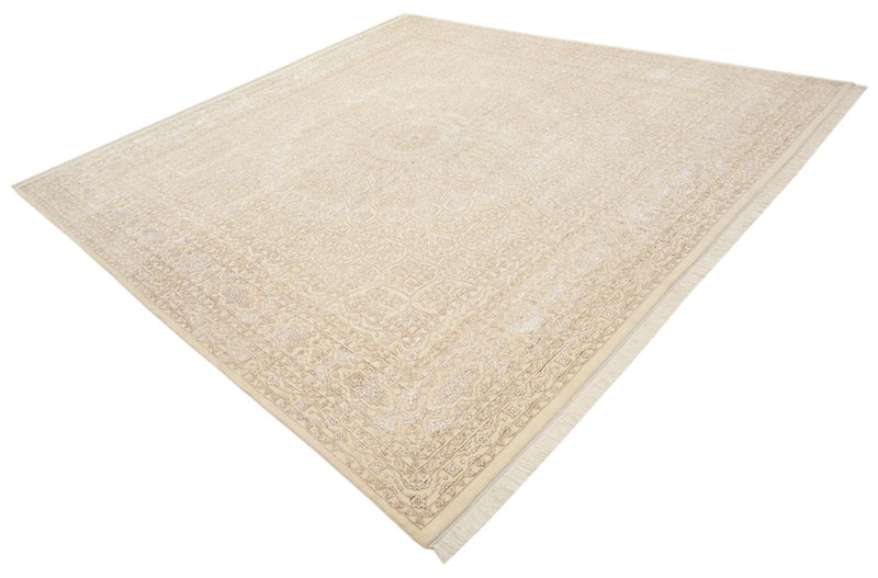 Orientalsk tæppe firkantet  - 304 x 301 cm - mørk beige