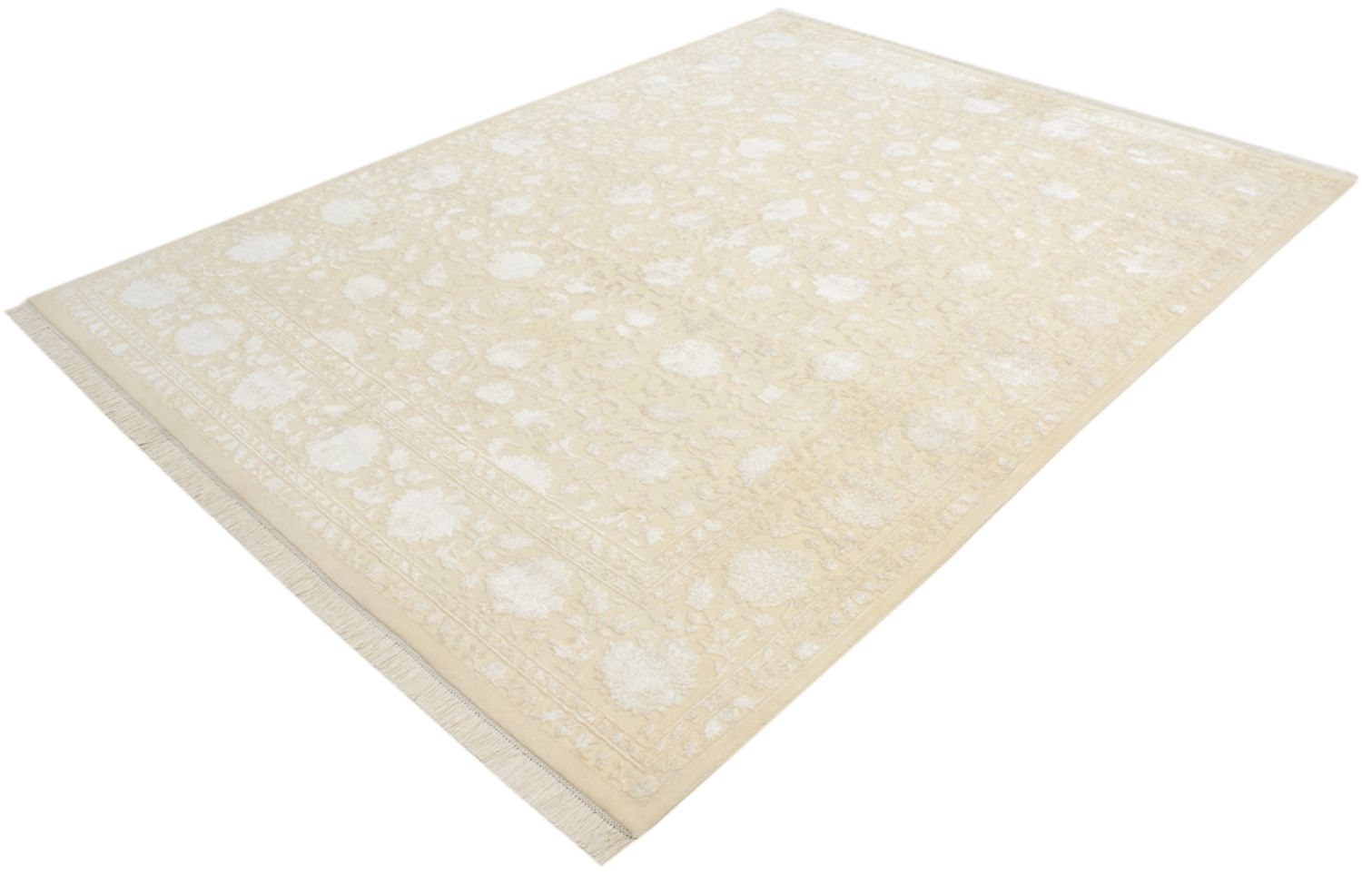 Orientalsk tæppe - 251 x 198 cm - mørk beige