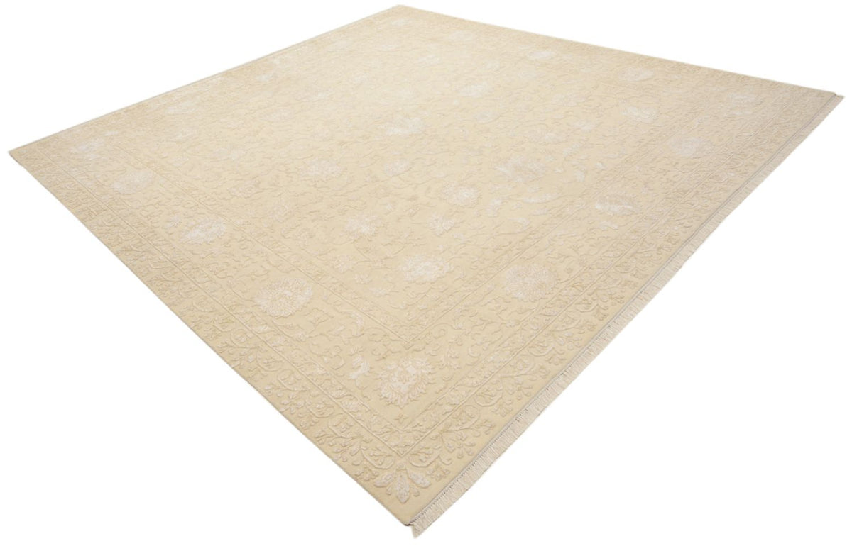 Orientalsk tæppe firkantet  - 309 x 301 cm - lys beige