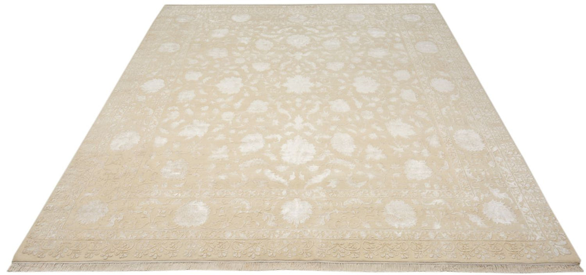 Orientalsk tæppe firkantet  - 309 x 301 cm - lys beige