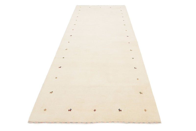 Løber Gabbeh-tæppe - Loribaft Indus - 334 x 128 cm - creme