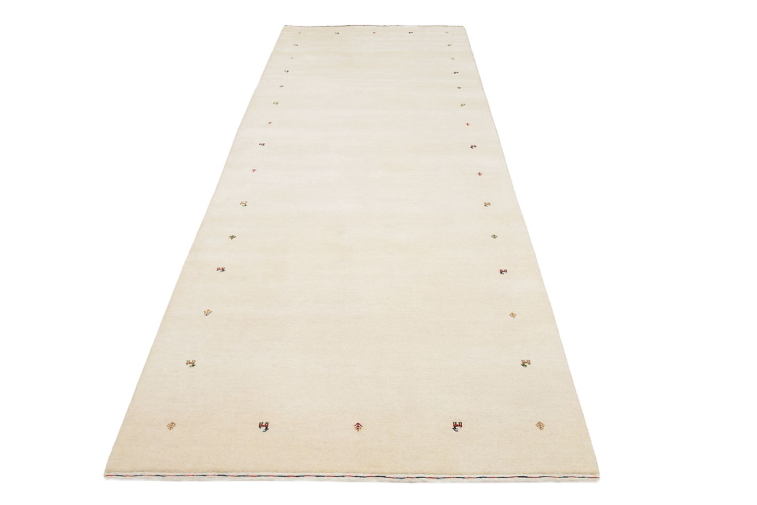 Løber Gabbeh-tæppe - Loribaft Indus - 334 x 128 cm - creme