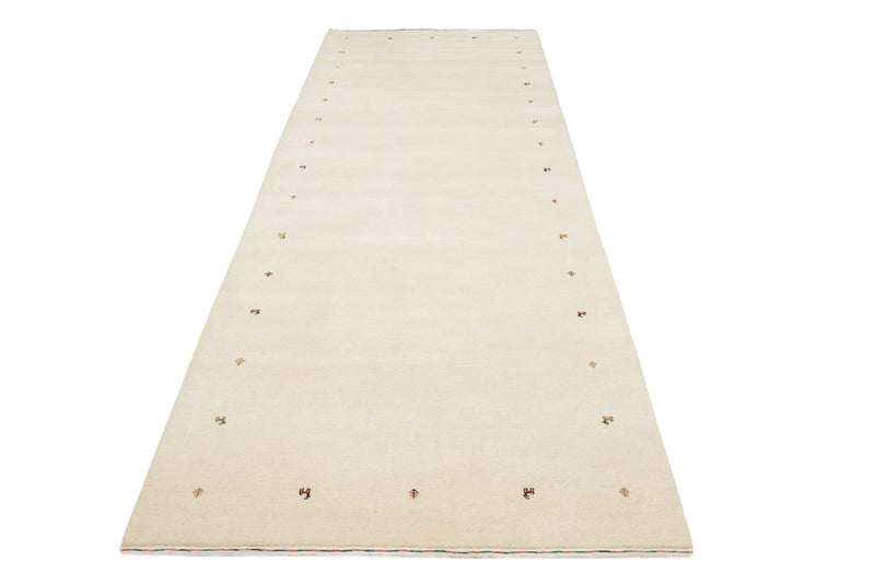Løber Gabbeh-tæppe - Loribaft Indus - 334 x 128 cm - creme