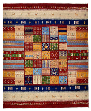 Gabbeh-tæppe - Loribaft Indus - 251 x 207 cm - flerfarvet