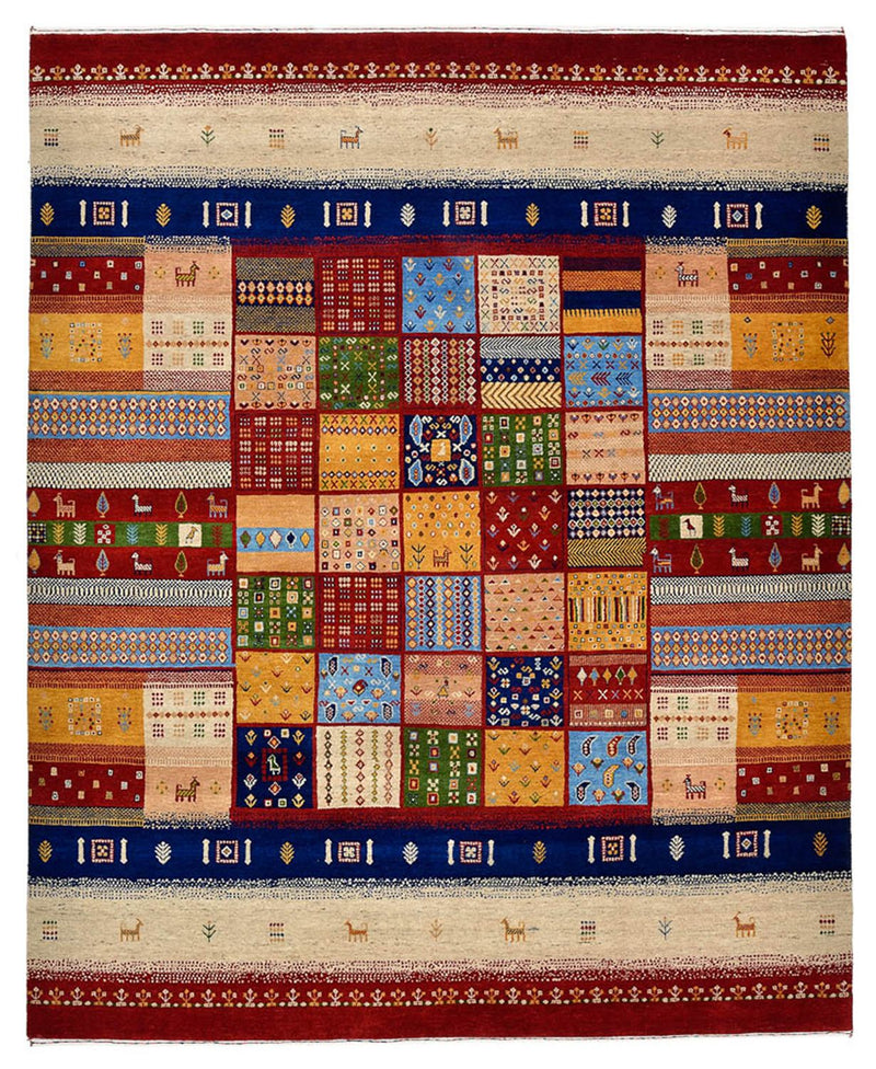 Gabbeh-tæppe - Loribaft Indus - 251 x 207 cm - flerfarvet