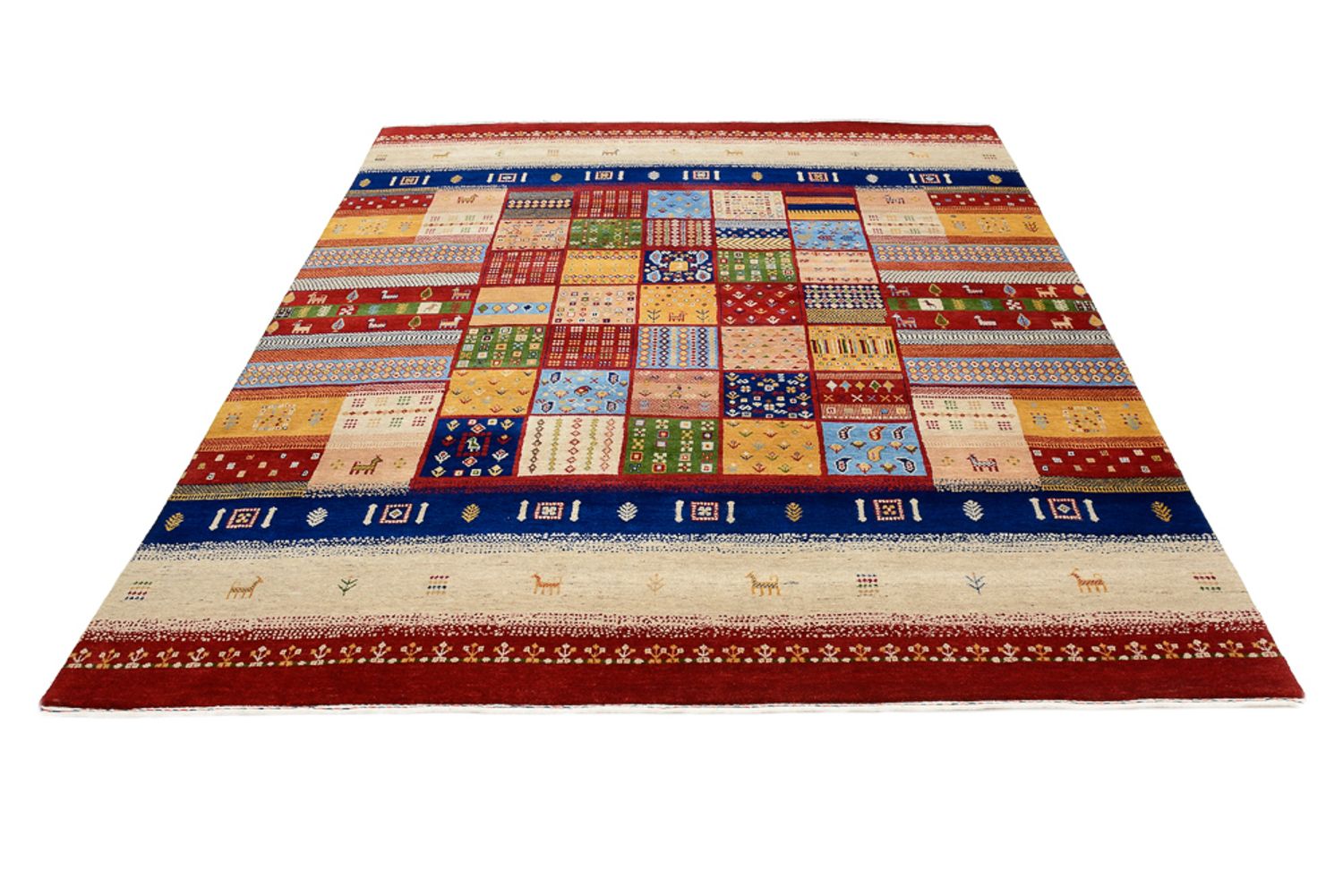 Gabbeh-tæppe - Loribaft Indus - 251 x 207 cm - flerfarvet