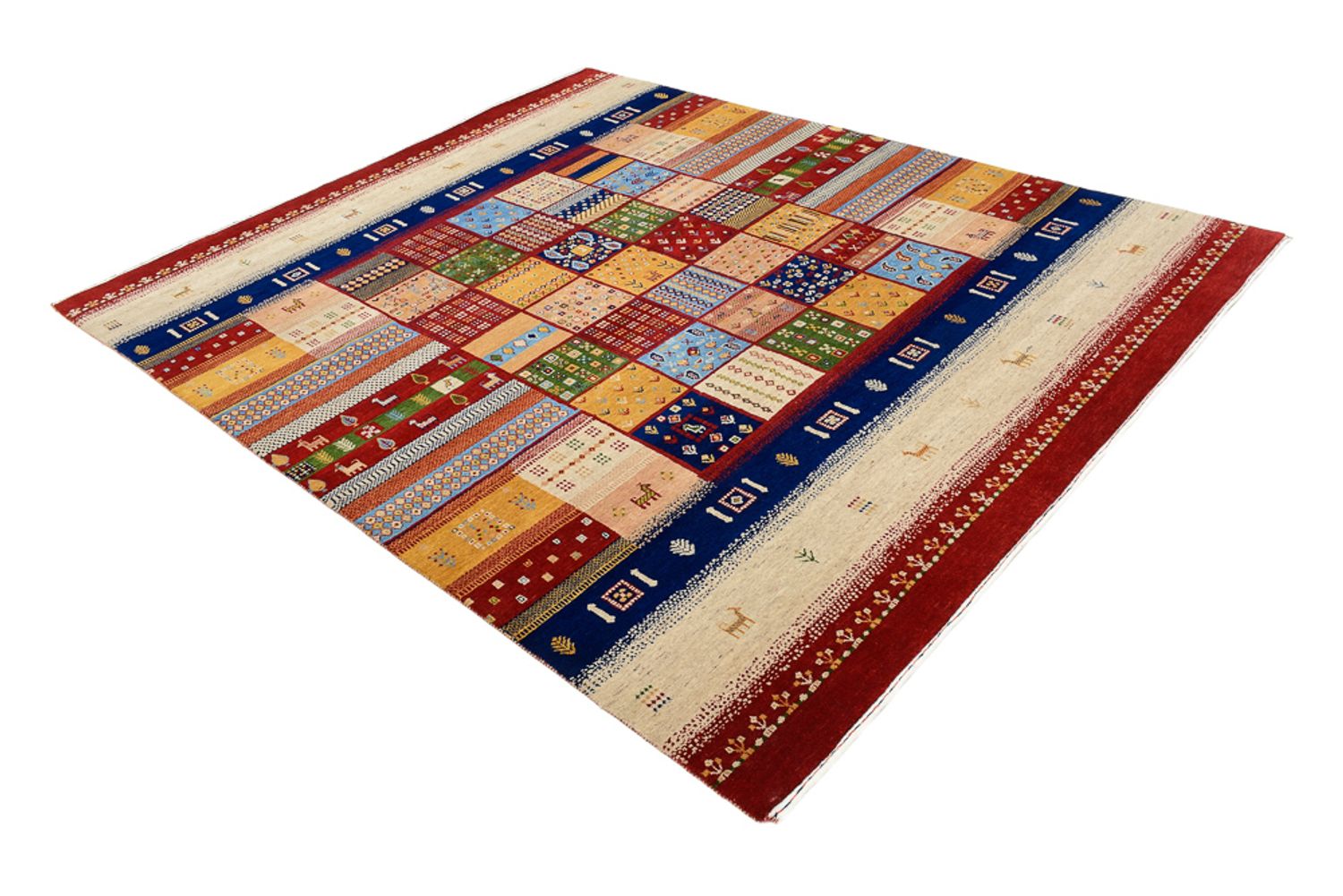 Gabbeh-tæppe - Loribaft Indus - 251 x 207 cm - flerfarvet