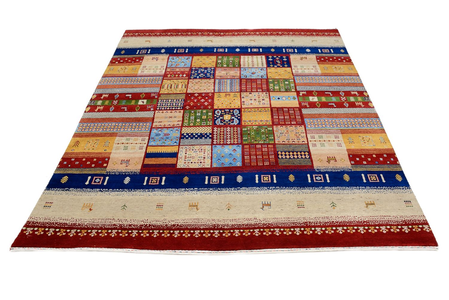 Gabbeh-tæppe - Loribaft Indus - 251 x 207 cm - flerfarvet