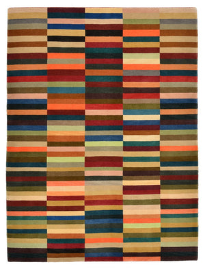 Designer tæppe - 201 x 153 cm - flerfarvet