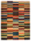 Designer tæppe - 201 x 153 cm - flerfarvet