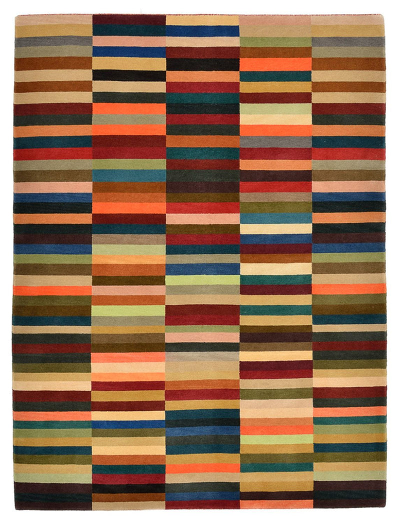 Designer tæppe - 201 x 153 cm - flerfarvet