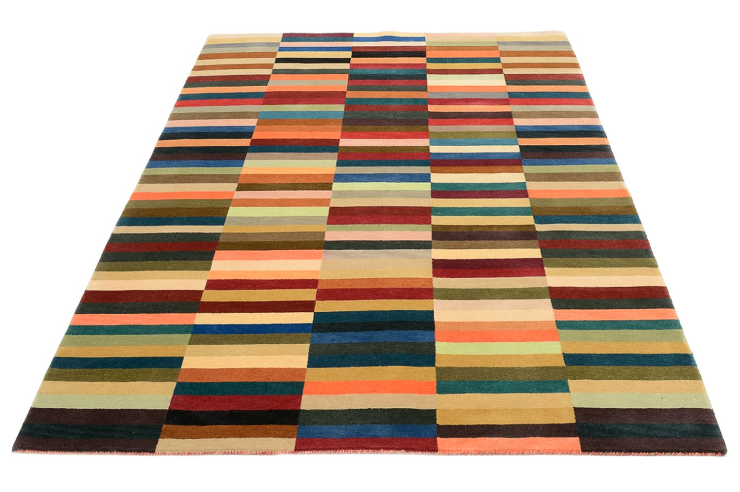 Designer tæppe - 201 x 153 cm - flerfarvet