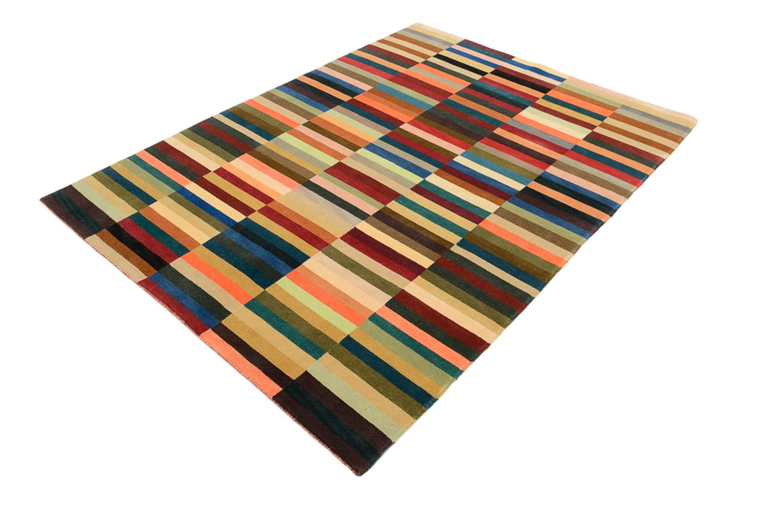 Designer tæppe - 201 x 153 cm - flerfarvet