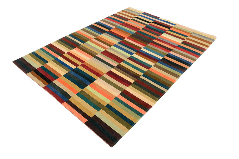 Designer tæppe - 201 x 153 cm - flerfarvet