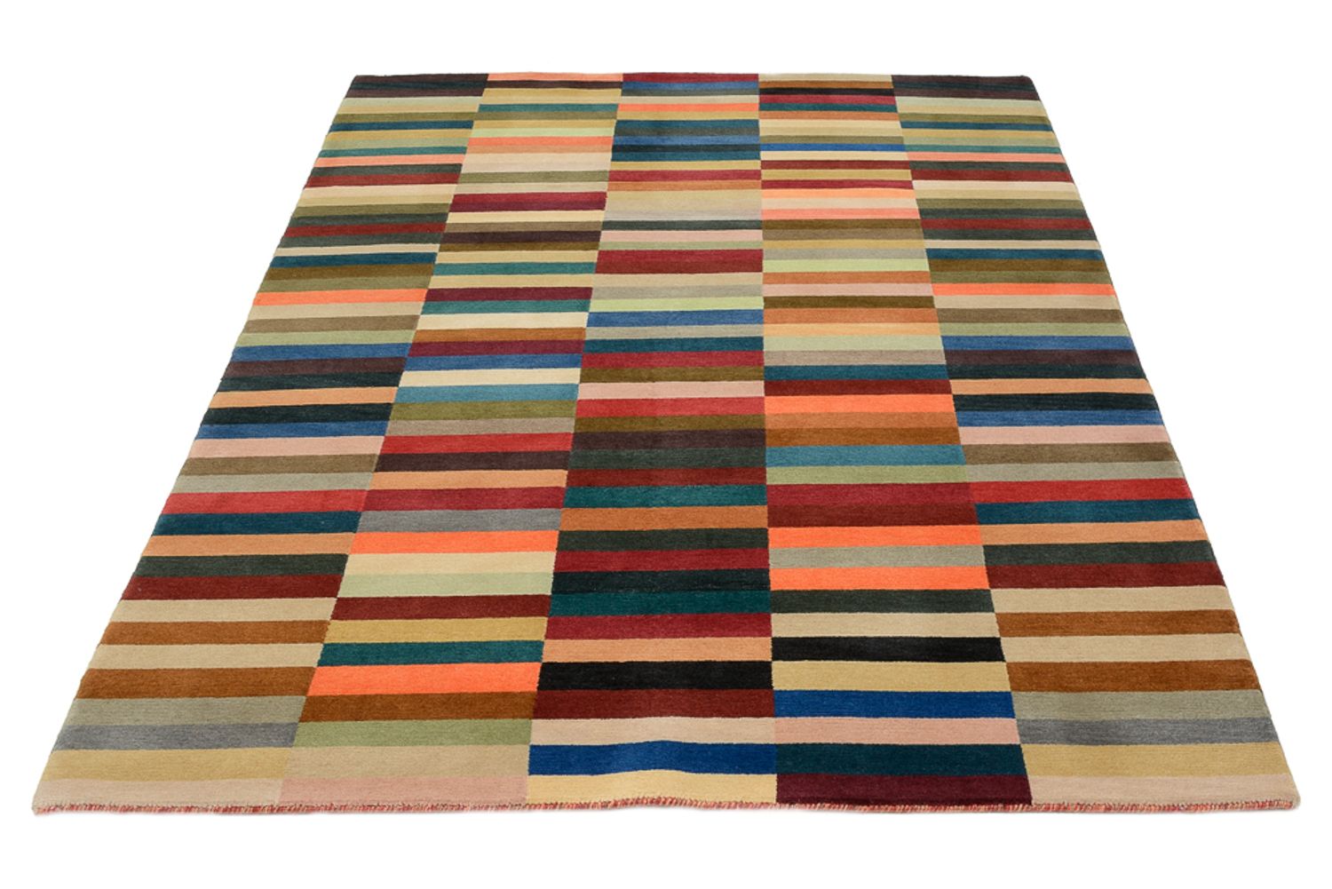 Designer tæppe - 201 x 153 cm - flerfarvet