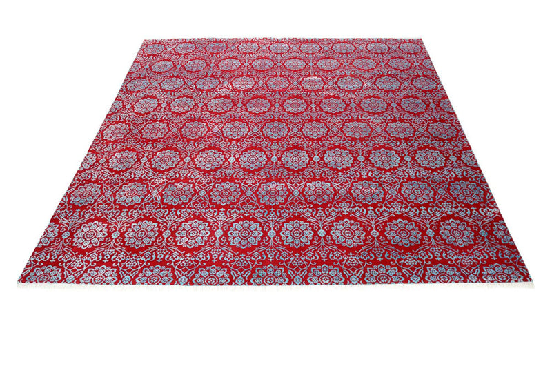 Designer tæppe firkantet  - 321 x 319 cm - lysrød