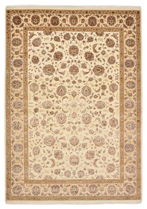Orientalsk tæppe - Tabriz - 305 x 217 cm - lys beige
