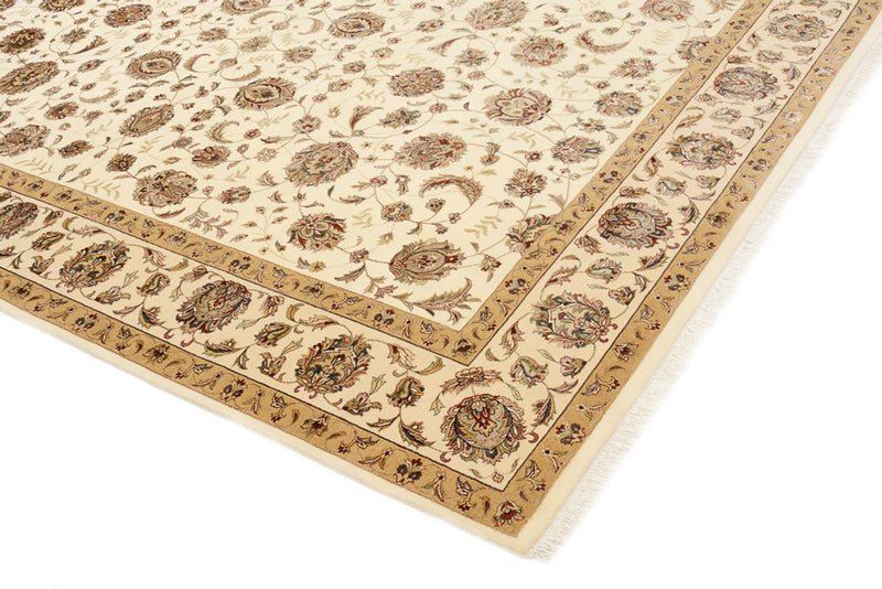 Orientalsk tæppe - Tabriz - 305 x 217 cm - lys beige
