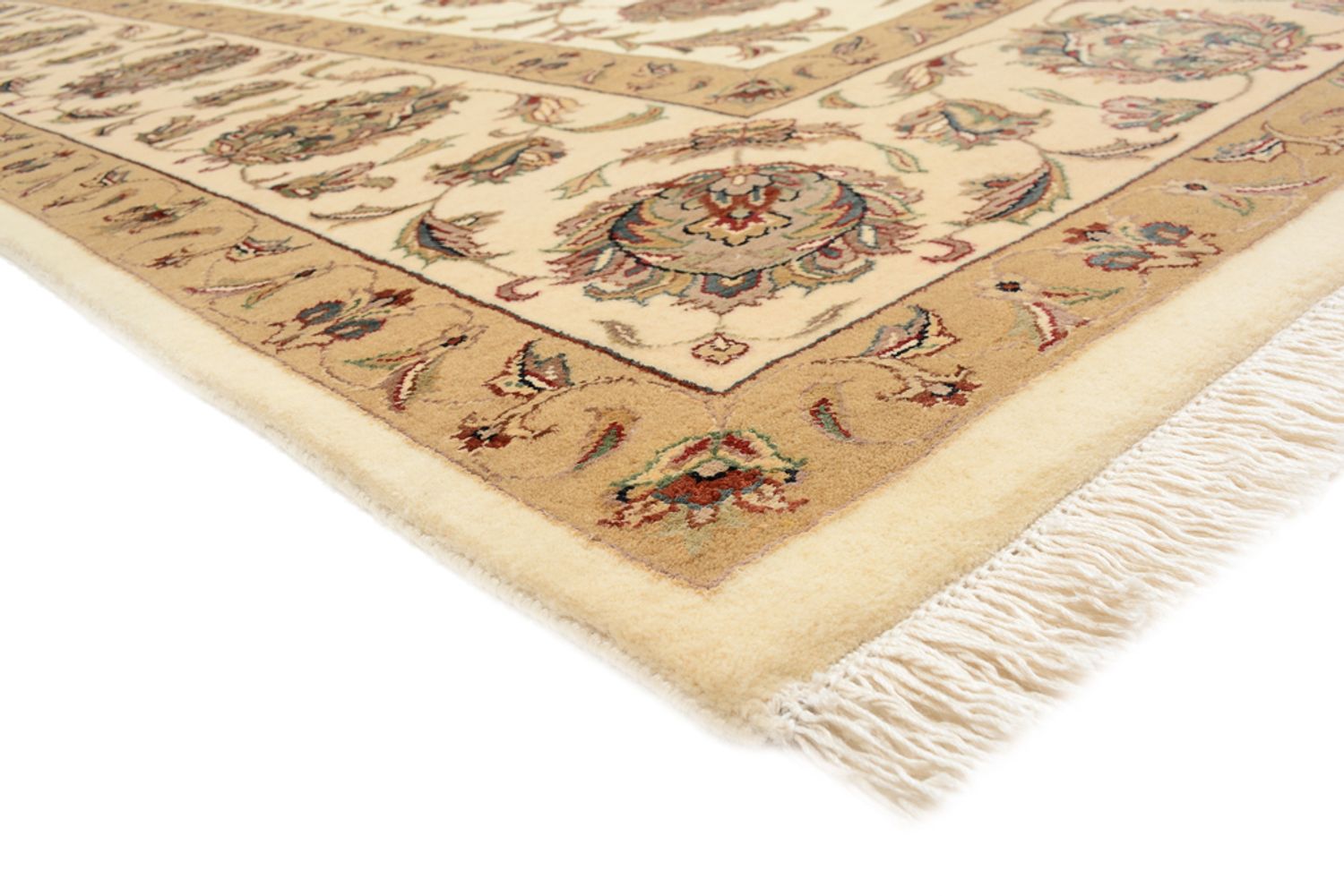 Orientalsk tæppe - Tabriz - 241 x 167 cm - lys beige