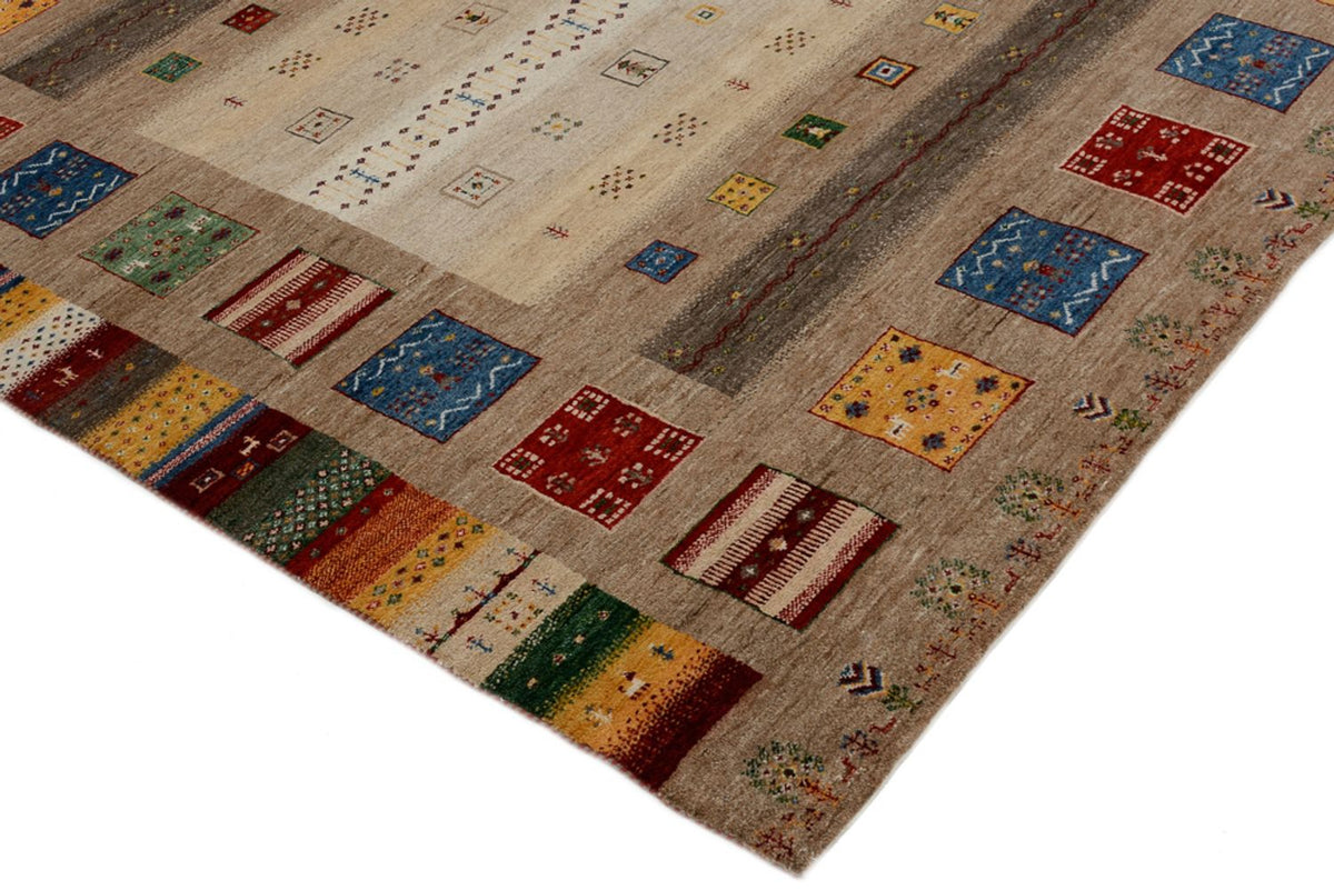 Gabbeh-tæppe - Loribaft Indus firkantet  - 203 x 201 cm - flerfarvet