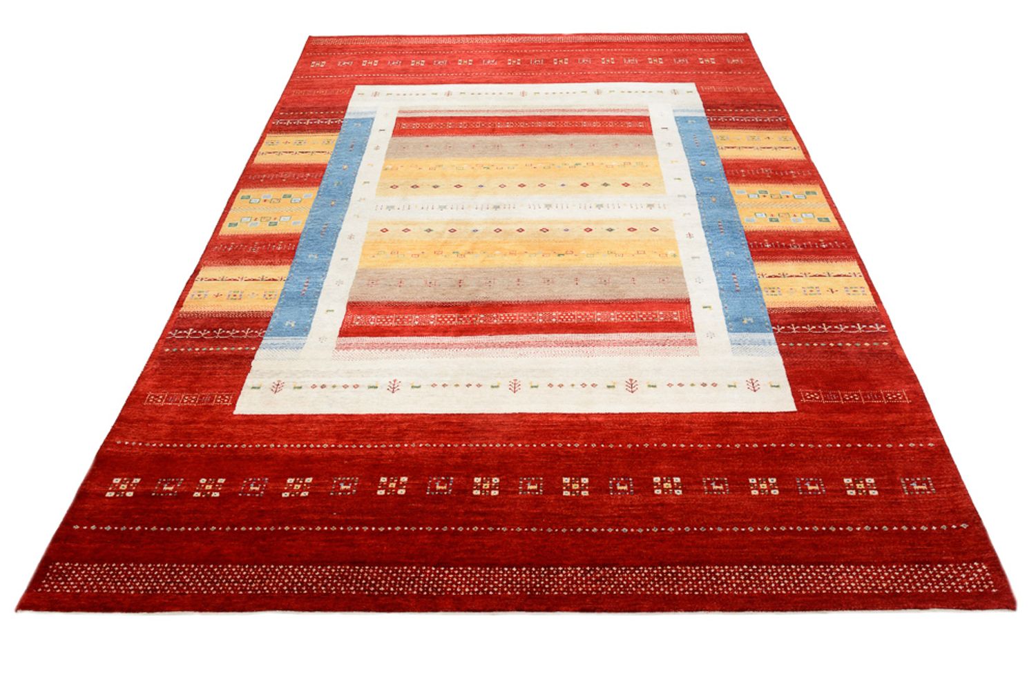 Gabbeh-tæppe - Loribaft Indus firkantet  - 251 x 248 cm - flerfarvet