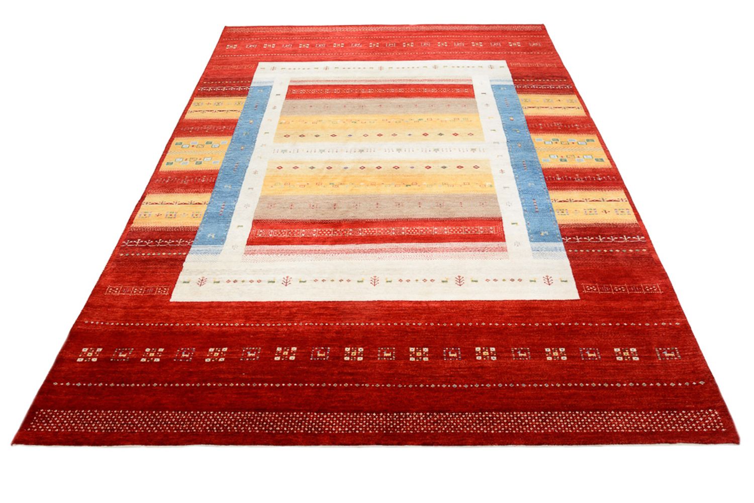 Gabbeh-tæppe - Loribaft Indus - 349 x 248 cm - flerfarvet