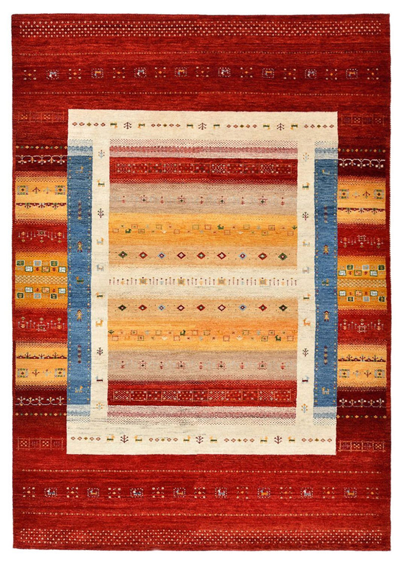Gabbeh-tæppe - Loribaft Indus - 244 x 173 cm - flerfarvet