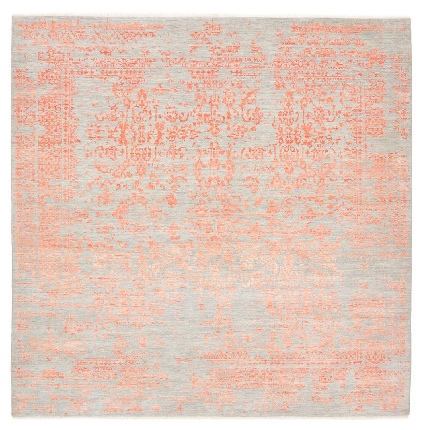 Designer tæppe firkantet  - 254 x 251 cm - orange