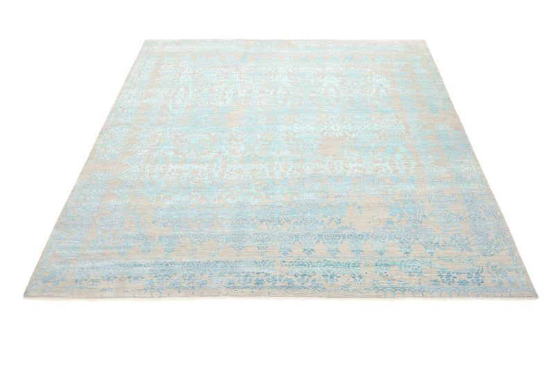 Designer tæppe firkantet  - 309 x 301 cm - lyseblå