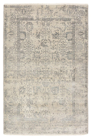 Designer tæppe - 186 x 124 cm - lysegrå