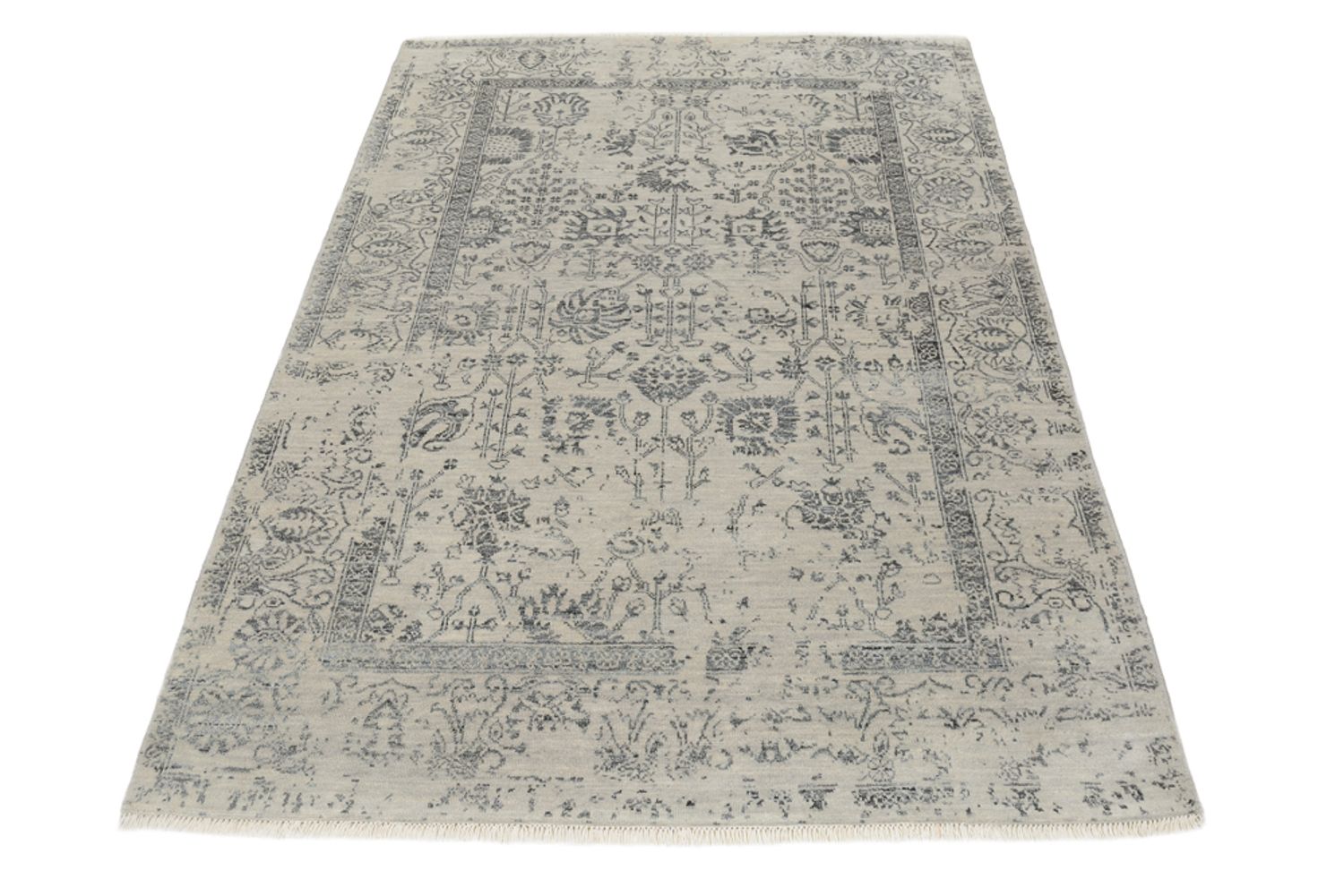 Designer tæppe - 186 x 124 cm - lysegrå