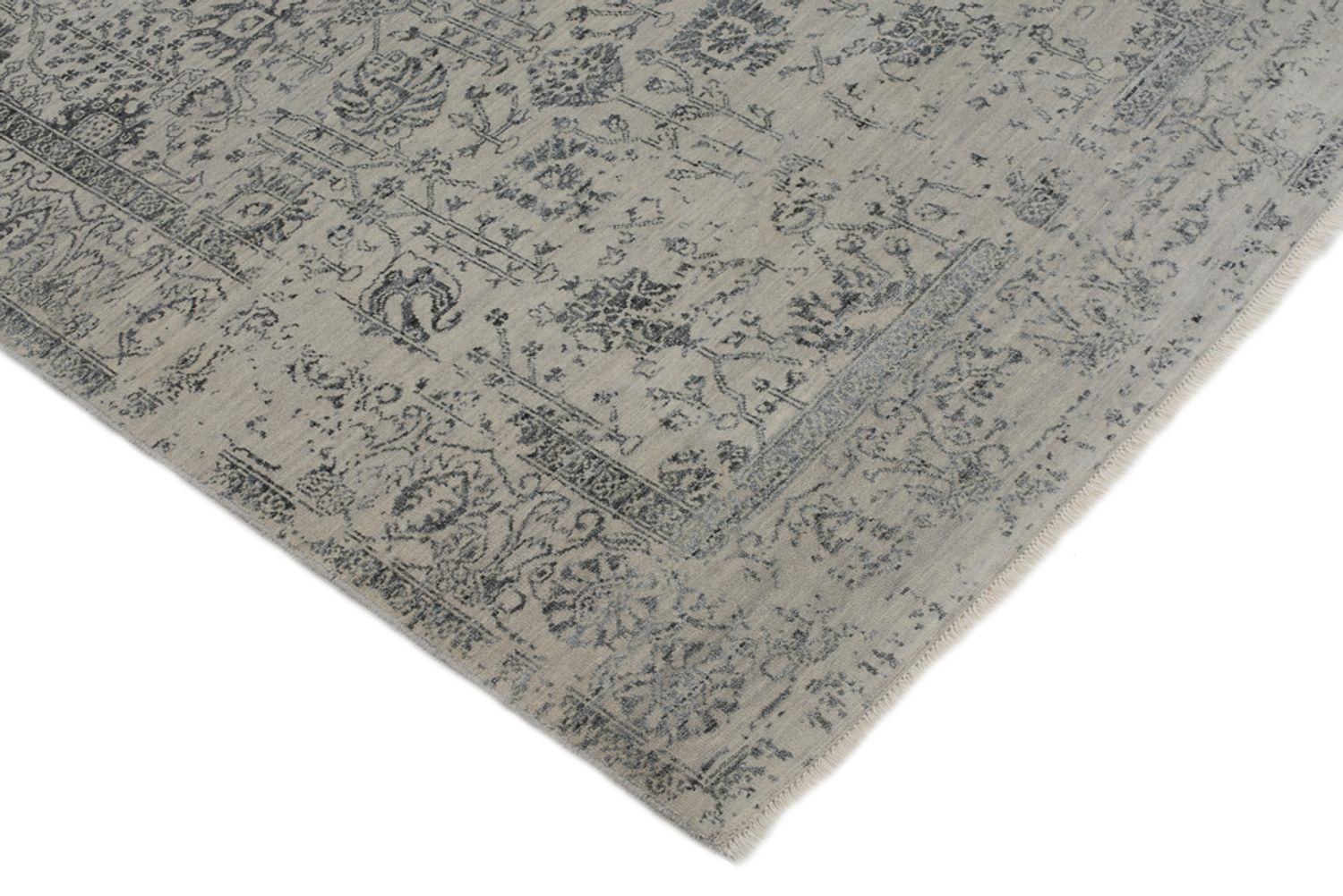 Designer tæppe - 186 x 124 cm - lysegrå