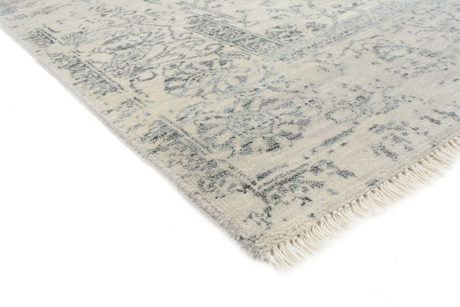 Designer tæppe - 186 x 124 cm - lysegrå