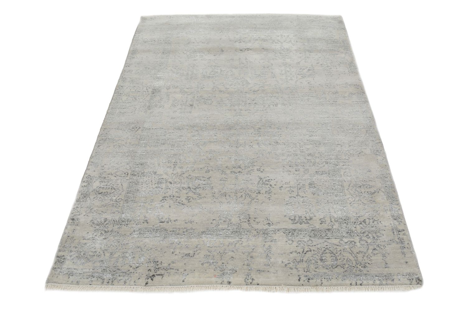 Designer tæppe - 186 x 124 cm - lysegrå