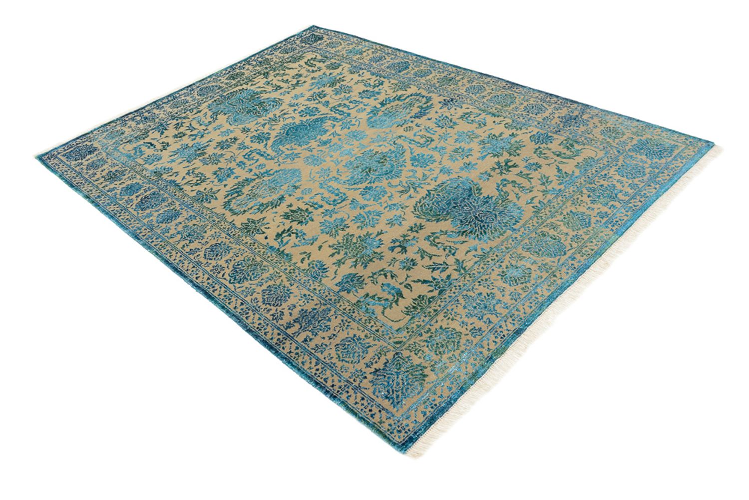 Designer tæppe - 175 x 123 cm - lyseblå