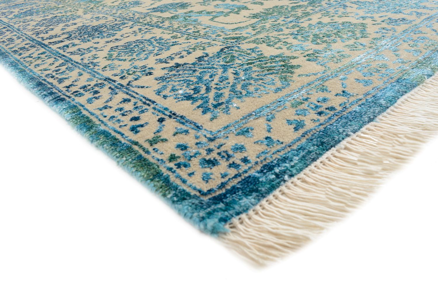 Designer tæppe - 175 x 123 cm - lyseblå
