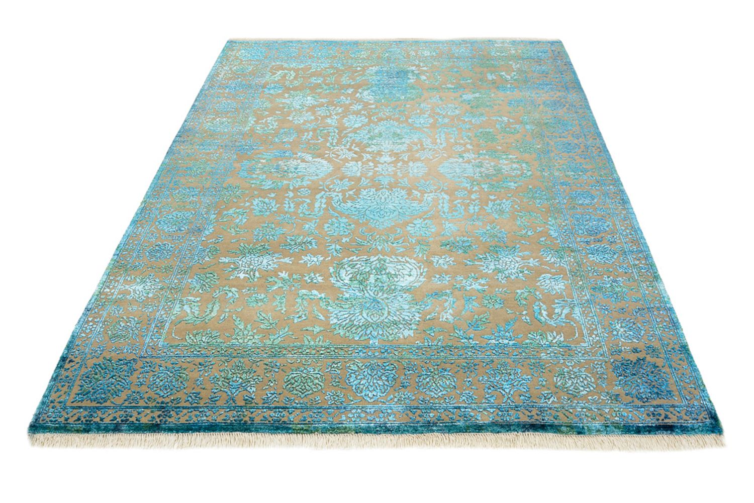 Designer tæppe - 175 x 123 cm - lyseblå