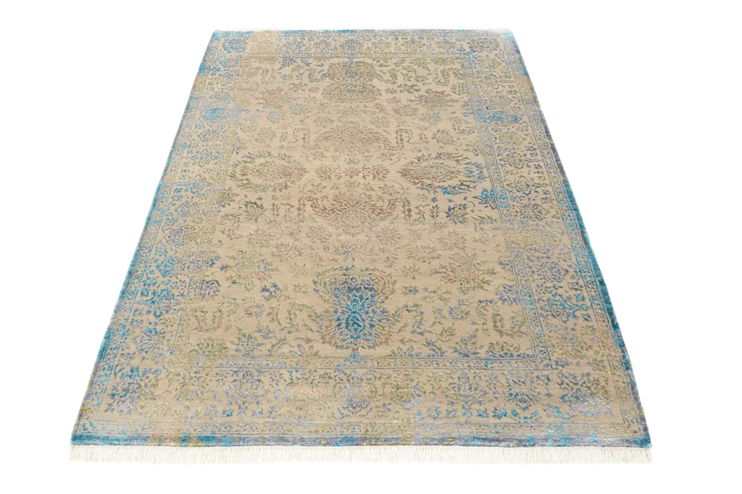 Designer tæppe - 186 x 129 cm - lys beige