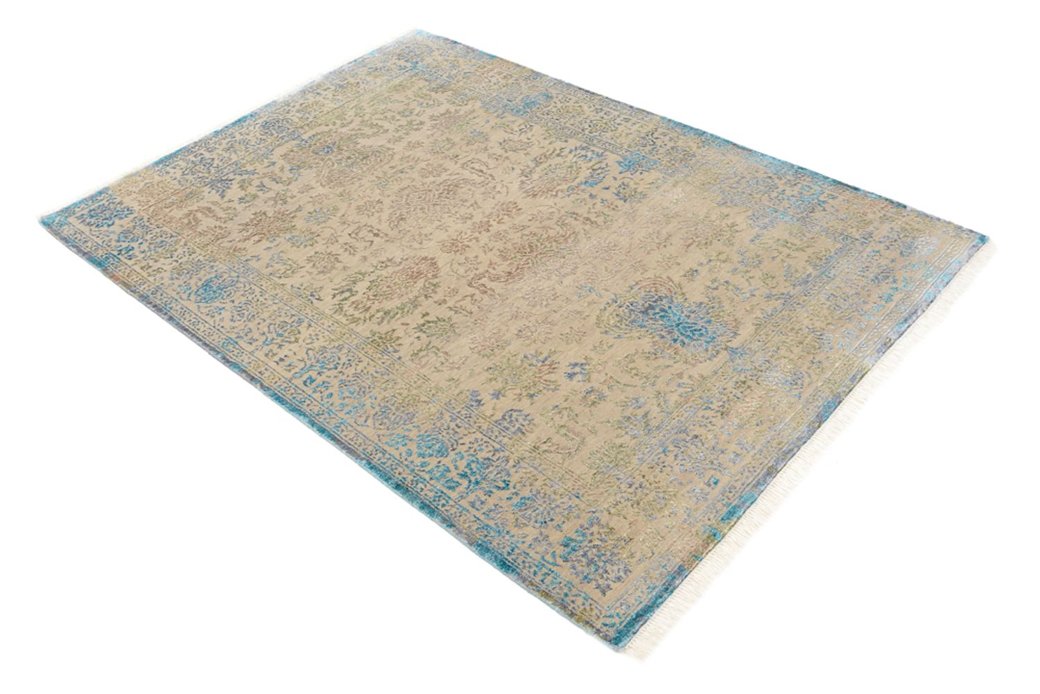 Designer tæppe - 186 x 129 cm - lys beige