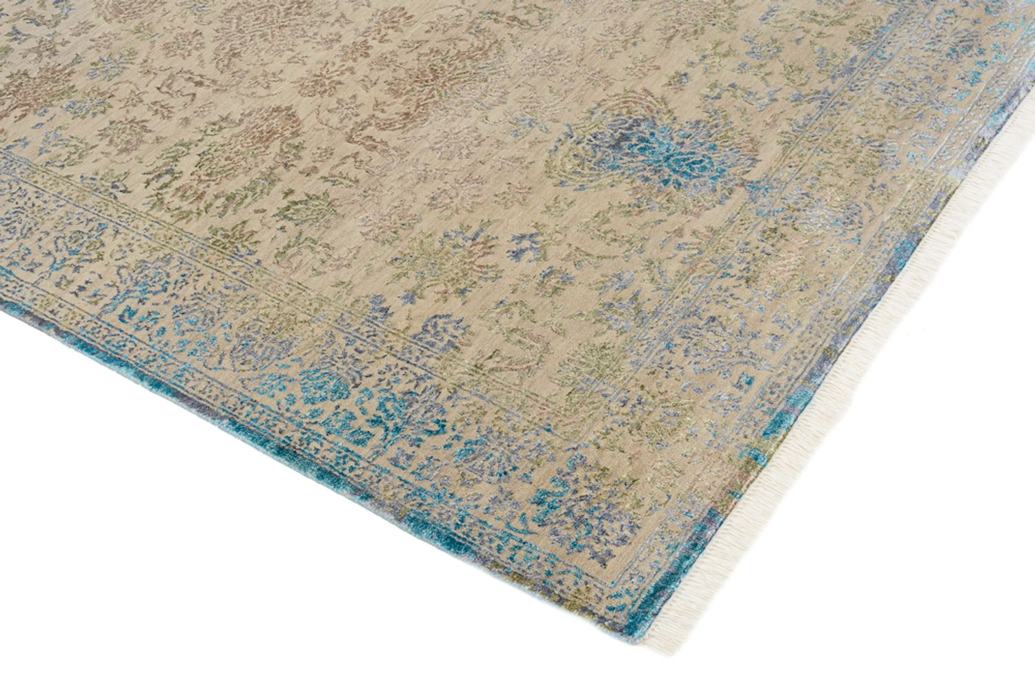 Designer tæppe - 186 x 129 cm - lys beige