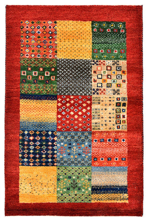 Gabbeh-tæppe - Loribaft Indus - 89 x 64 cm - flerfarvet