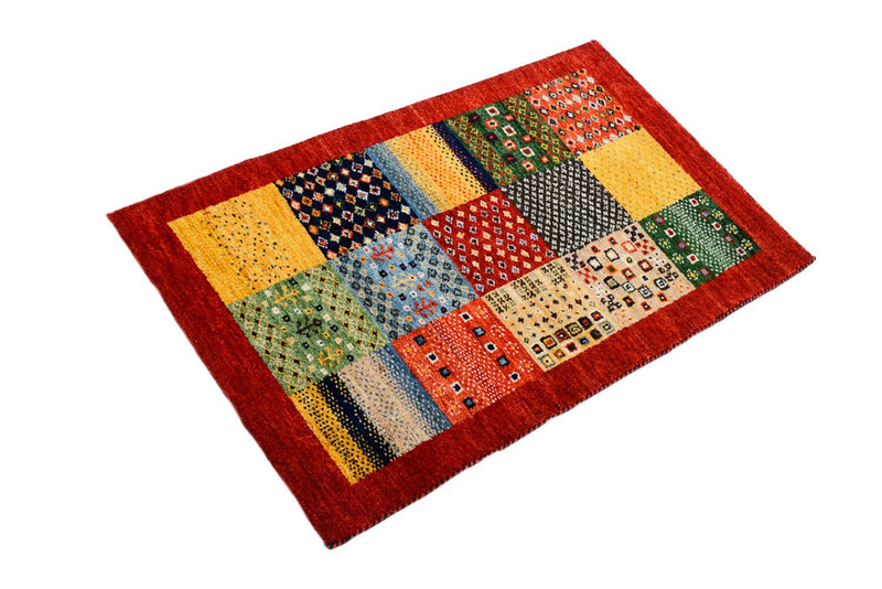 Gabbeh-tæppe - Loribaft Indus - 89 x 64 cm - flerfarvet