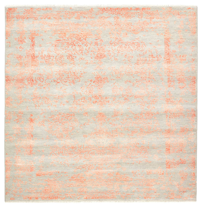 Designer tæppe firkantet  - 200 x 199 cm - lysegrå