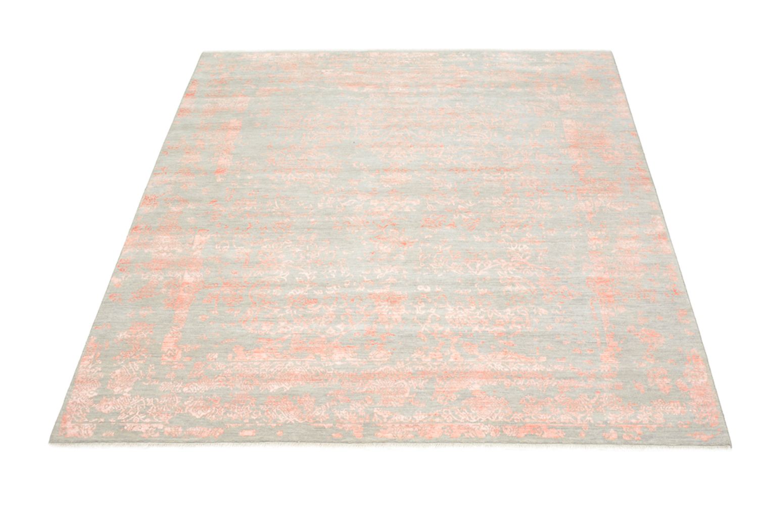 Designer tæppe firkantet  - 200 x 199 cm - lysegrå