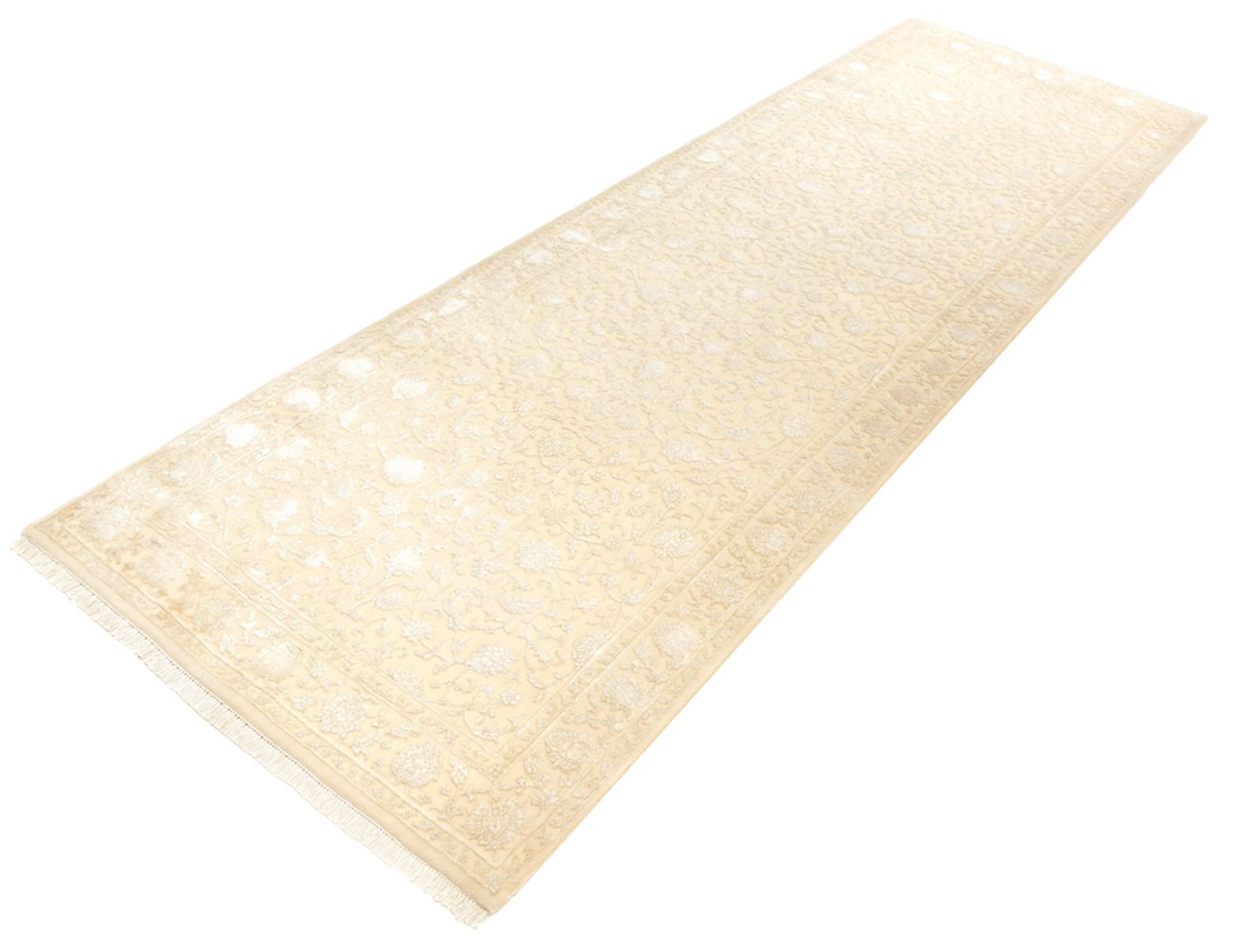 Løber Orientalsk tæppe - 301 x 107 cm - lys beige