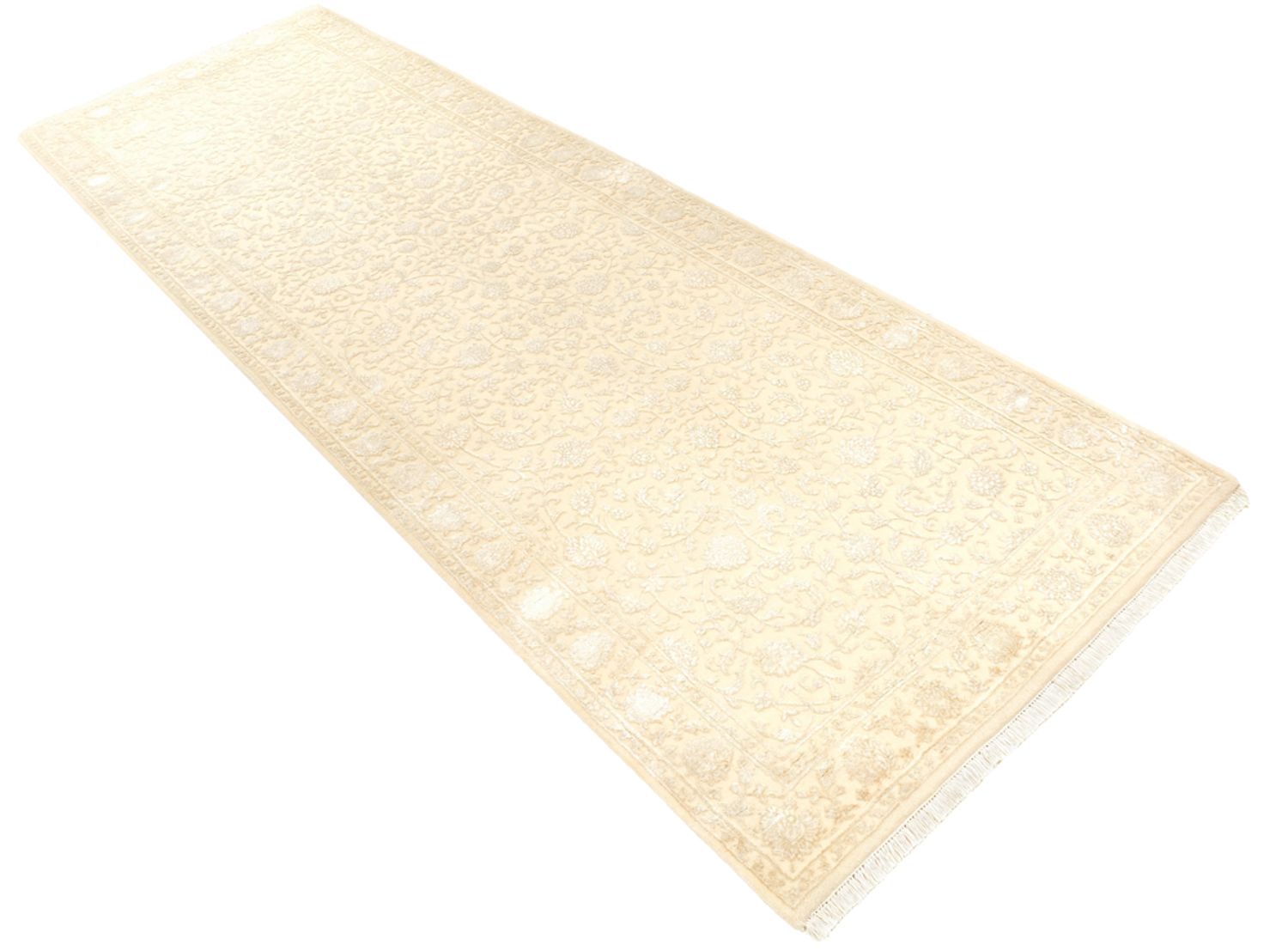 Løber Orientalsk tæppe - 301 x 107 cm - lys beige